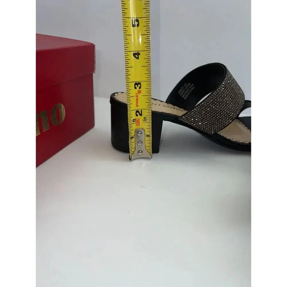 Zigi Soho ceeley black sandal heels rhinestone jeweled slides size 6.5 - Picture 9 of 9